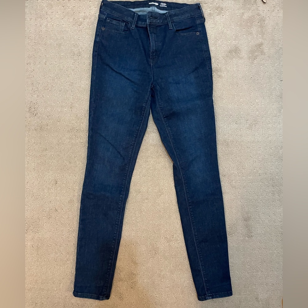Old Navy jeans, Rockstar high rise super skinny, dark blue, size 8